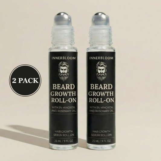 Innerbloom™ Beard Growth Roller with 5% Minoxidil & Rosemary Oil (Pack of 2)