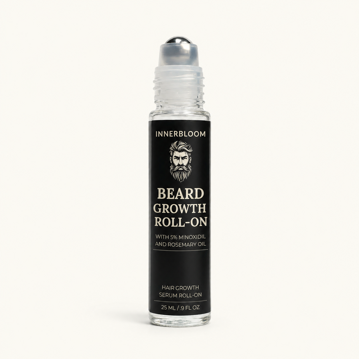 Innerbloom™ Beard Growth Roller with 5% Minoxidil & Rosemary Oil
