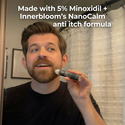Innerbloom™ Beard Growth Roller with 5% Minoxidil & Rosemary Oil