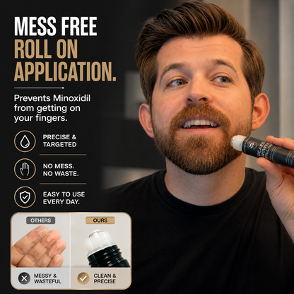 Innerbloom™ Beard Growth Roller with 5% Minoxidil & Rosemary Oil
