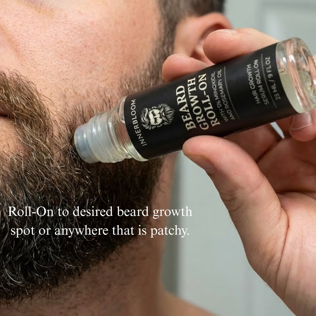 Innerbloom™ Beard Growth Roller with 5% Minoxidil & Rosemary Oil (Pack of 2)